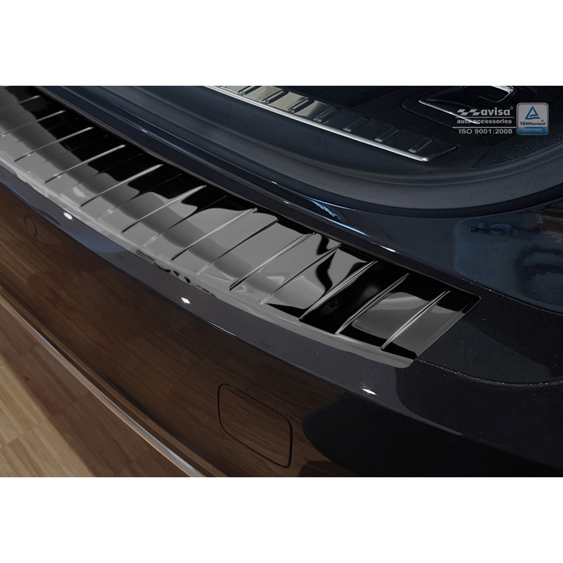 Zwart-Chroom RVS Achterbumperprotector  Volvo V90 9/2016- 'Ribs'