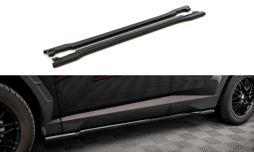 Zijskirts Hyundai Tucson Mk4 2020 -  Maxton Glans Zwart