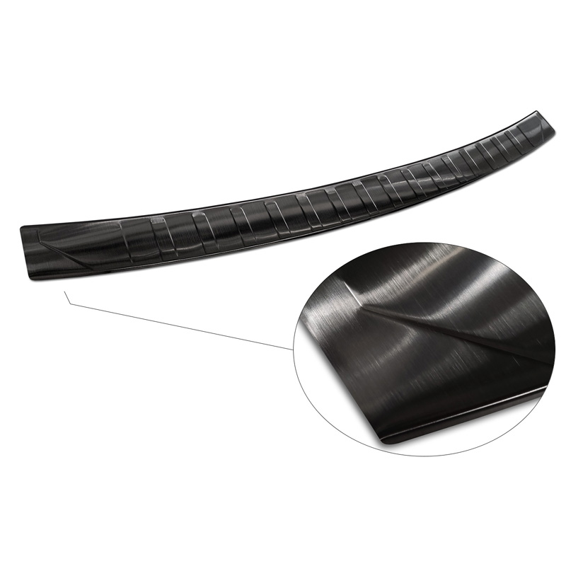 Zwart RVS Achterbumperprotector  BMW X5 F15 2013-2018 met M-Pakket 'Ribs'