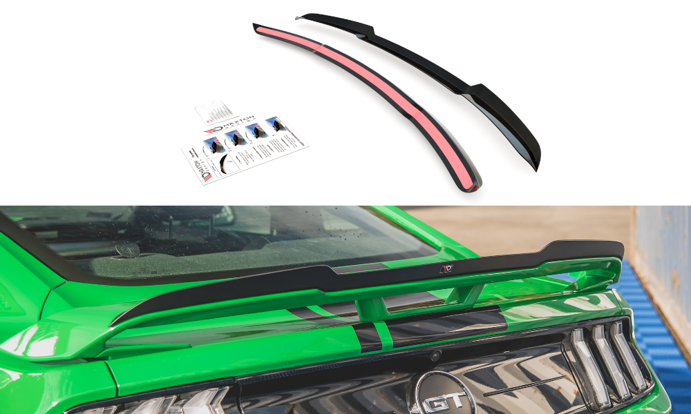 Spoiler Ford Mustang GT MK5 FL Maxton Glans Zwart
