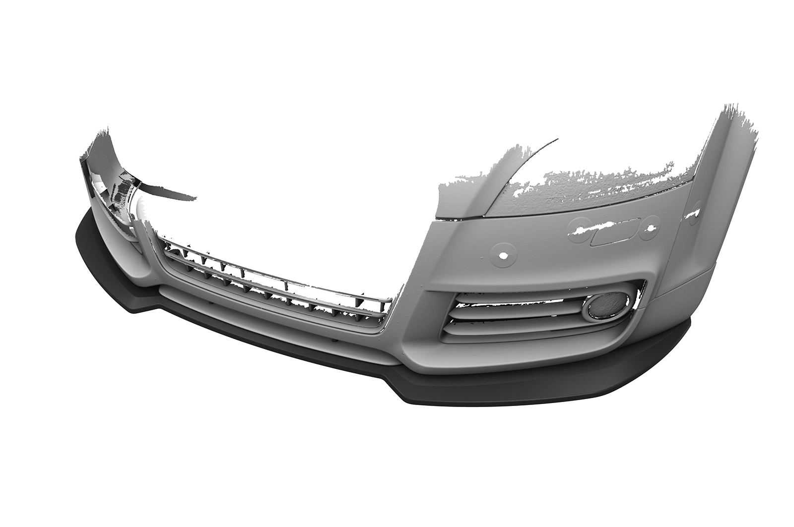 Voorspoiler Audi TT (8J) S-Line glans zwart