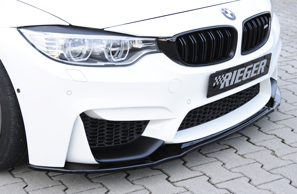 Splitter Glossy Black Rieger BMW M3/M4 F80/F82/F83 14-