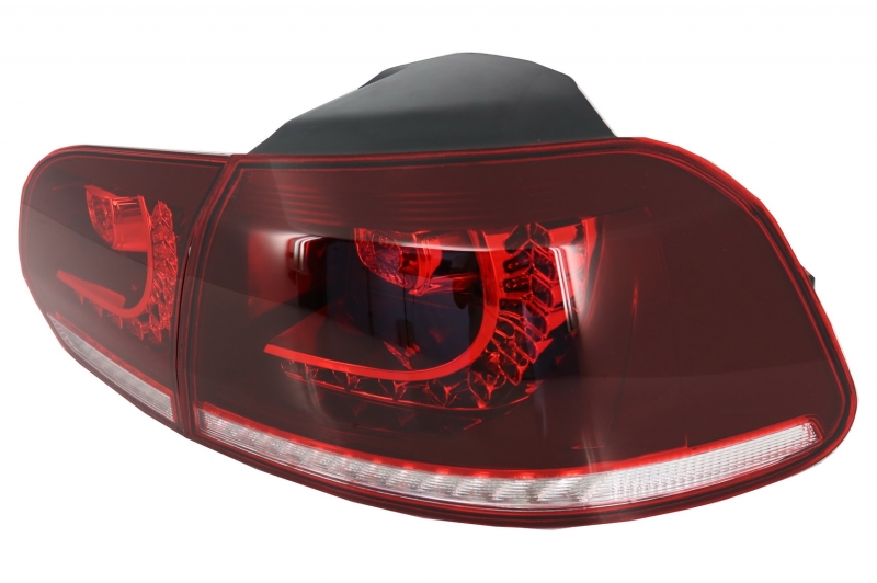 Taillights led VW Golf VI 10/08- R-look red/Smoke