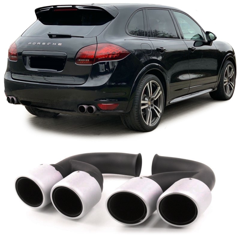 Exhaust tips Porsche Cayenne 958 92A Facelift GTS Look 14-17