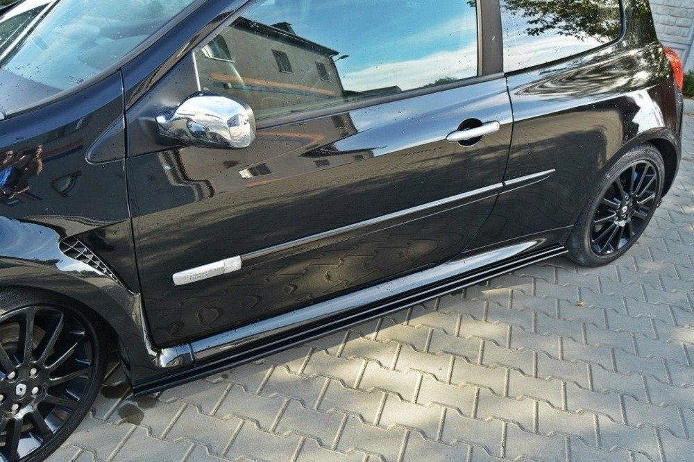 Zijskirts Renault CLIO RS MK3 Glans zwart