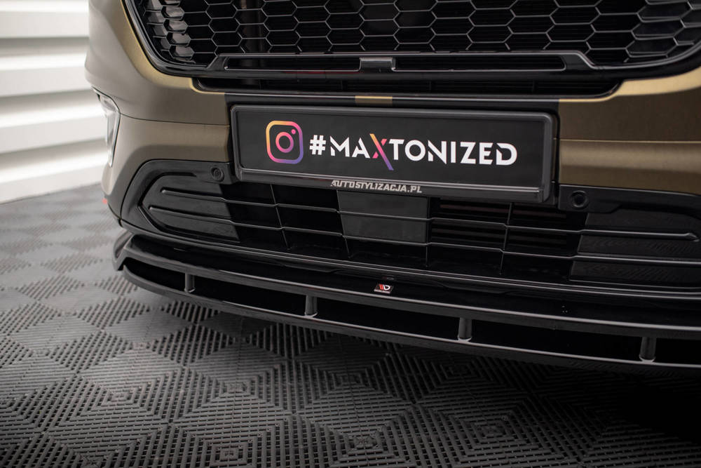Voorspoiler Ford Tourneo Custom Facelift 2018 - 2023  Maxton Glans Zwart