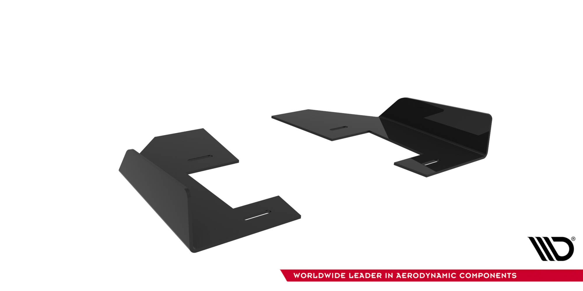 Street Pro Achterzij Flaps Mitsubishi Lancer EVO X Maxton Glanzend zwart