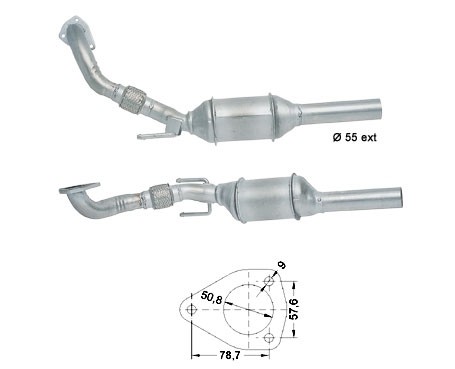 VW POLO 1.9TDi Classic 1896 cc 81 Kw / 110 cv AFN Magnaflow CAT