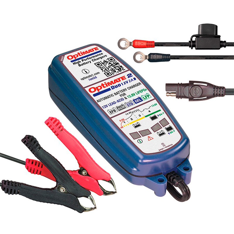 Optimate 2 DUO - 5-staps 12V/12,8V 2A acculader-onderhouder