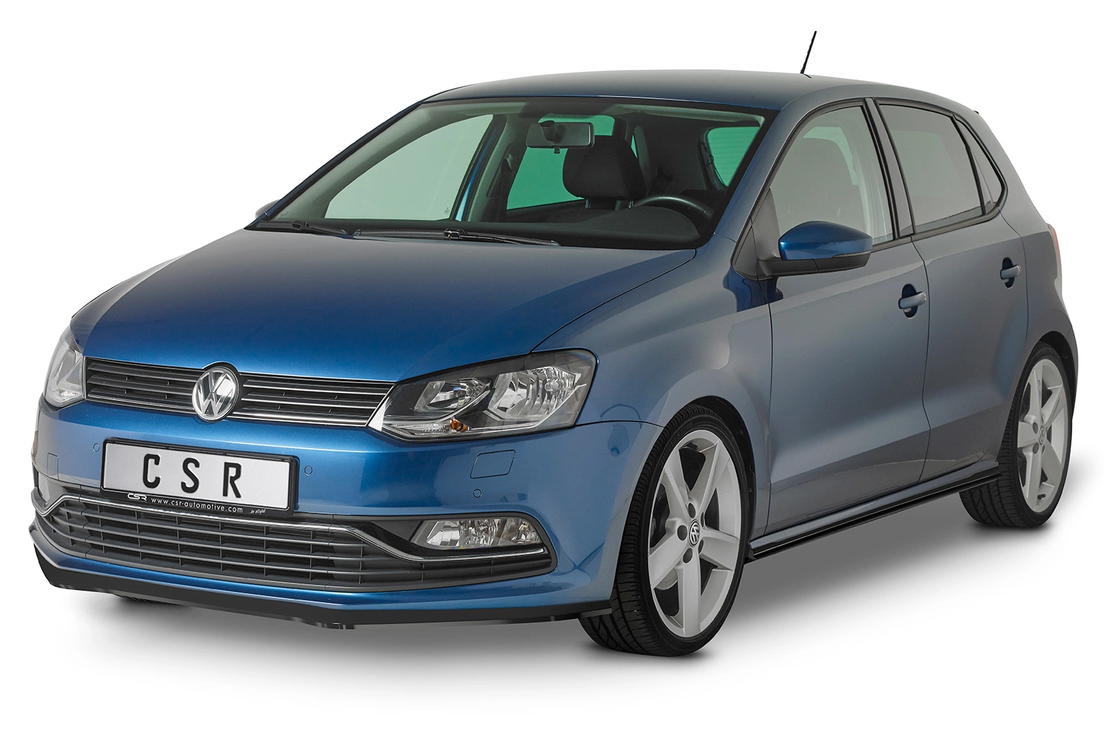 Voorspoiler VW Polo V (6R/6C) Basis/GTI Glans Zwart – 2009–2014 (GTI) / 2014–2017 (Basis)