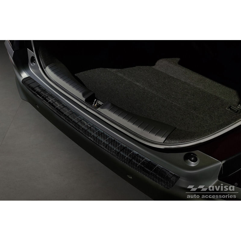 Echt 3D Carbon Achterbumperprotector  Honda Jazz Crosstar Hybrid 2020- 'Ribs'