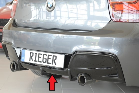 Achteraanzet Glossy Black Rieger BMW 1-Serie F20/F21 M-tech