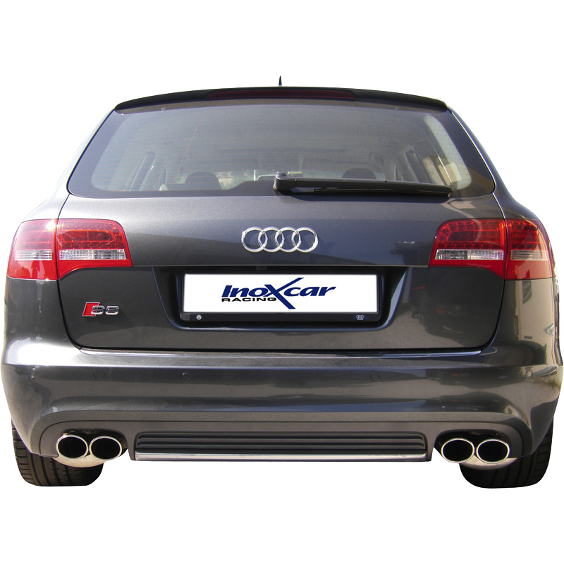 100% RVS Dubbele Sportuitlaat  Audi S6 Avant 5.2FSi Quattro (435pk) 2009- Links/Rechts 2x90x70mm