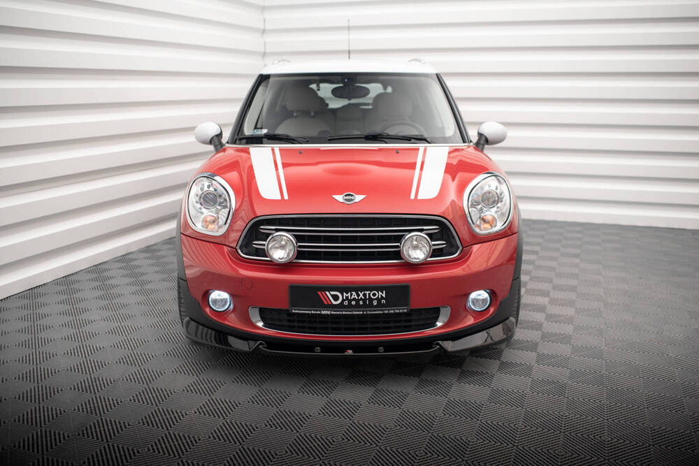 Voorspoiler Mini Cooper Countryman R60 FL 2014 - 2017 Maxton Glans Zwart