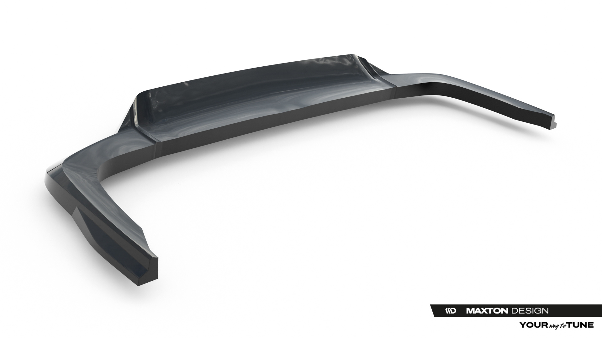 Rear Splitter Omoda 9 Mk1 met Verticale Spijlen Maxton Glanzend Zwart