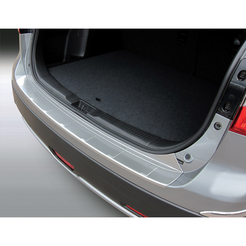 ABS Achterbumper beschermlijst  Suzuki SX4 S-Cross 10/2013- 'Ribbed' 'Brushed Alu' Look