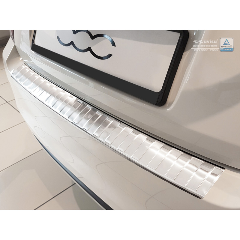 RVS Achterbumperprotector  Fiat & Abarth 500 2015- (incl. Hybrid) 'Ribs'