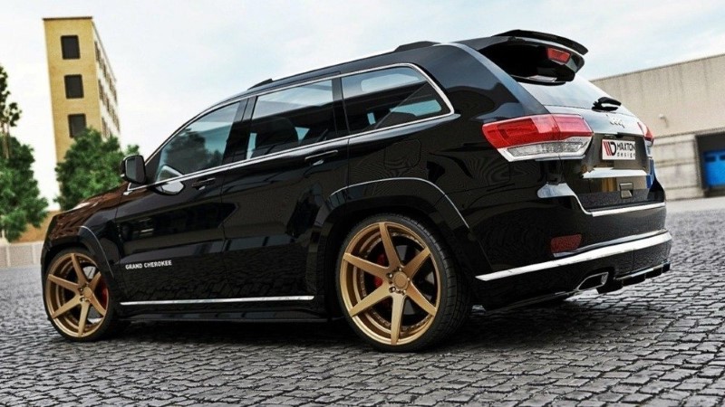 Centrale Achterspoiler Jeep Grand Cherokee WK2 Summit Facelift (Met verticale Bars) Glanzend Zwar
