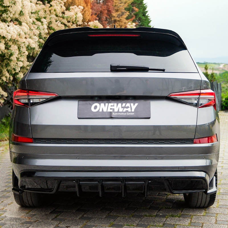 Oneway Dakspoiler (Cap)  Skoda Kodiaq I (NS7) Facelift 2021-2024 incl. Sportline/RS - Glanzend zwart