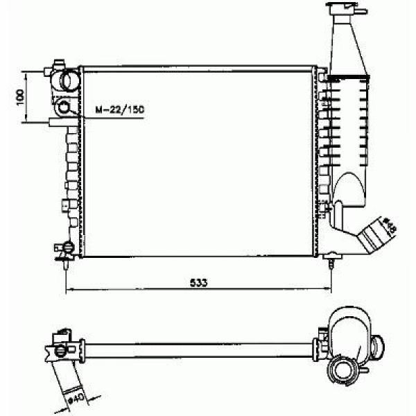Radiator CITROEN BERLINGO 98->> 460x378 0
