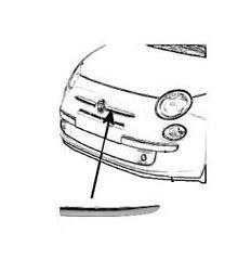 voorbumperlijst, chroom, boven, rechts Fiat 500, 2007 -