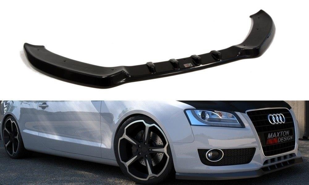 Voorspoiler Audi A5 8T 07-11 Maxton Glans Zwart