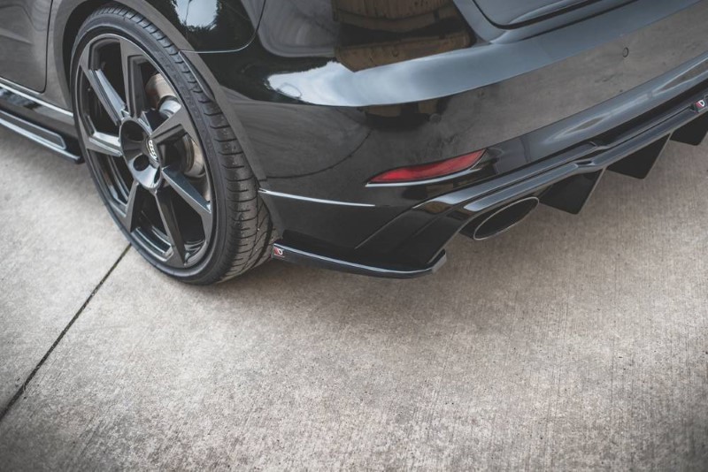 Achterzijde Spoiler V.2 Audi RS3 8V Sportback Facelift Glanzend Zwart