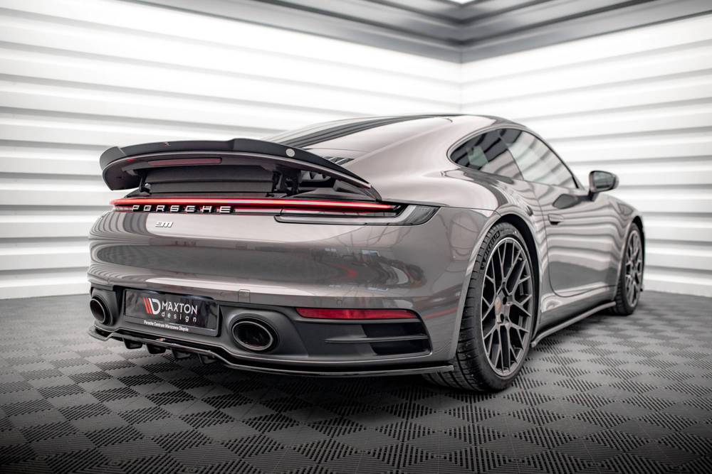 Diffuser Porsche 911 992 Carrera & Carrera S Maxton Glans Zwart