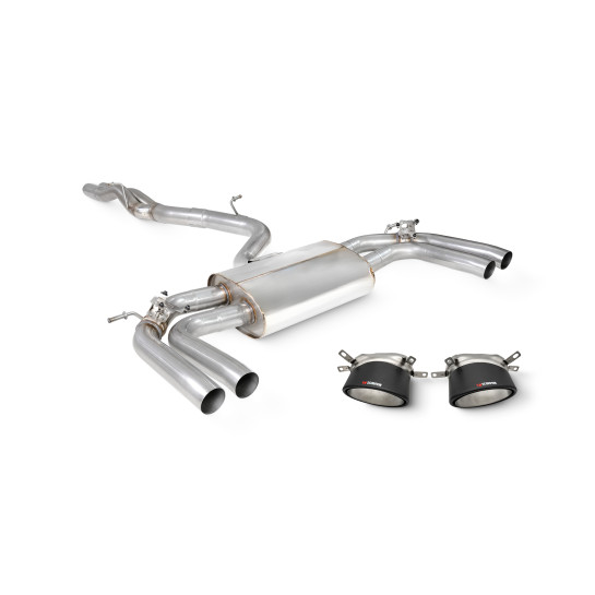 Audi RS3 8Y Saloon / Sedan 21 - Current ROW Non-GPF Model Non-Resonated Cat/GPF-back system with elec valves