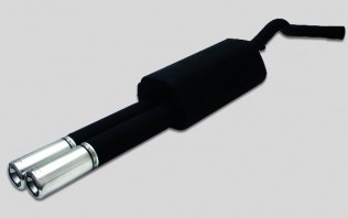 Einddemper Audi A4 B5 V6 1994-2001 RVS eindstuk 2x80mm rond ulte