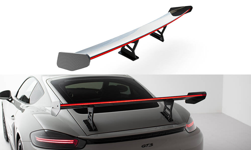 Carbon Spoiler V.1 + LED Porsche 718 Cayman 982C Maxton