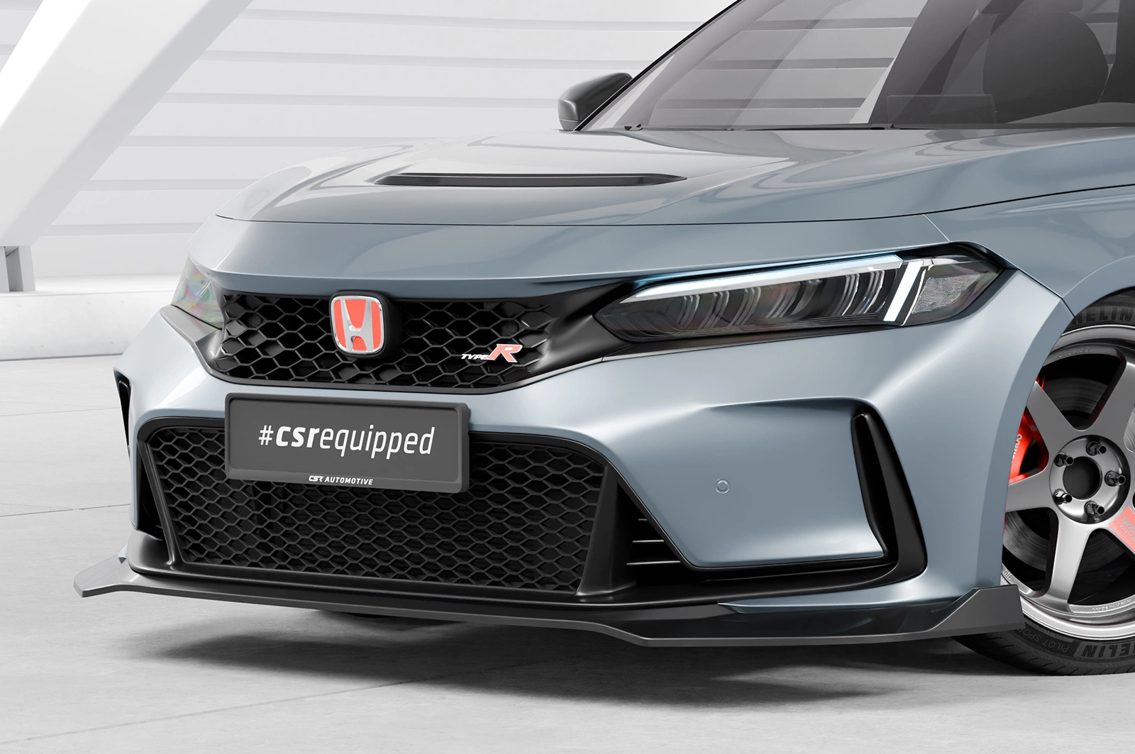 Voorspoiler Honda Civic (FL5) Type R glans zwart