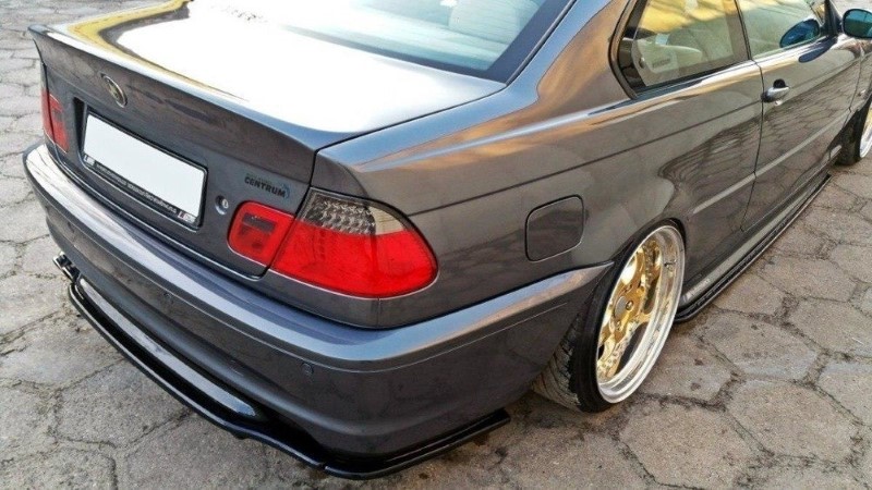 Achterzij Spoilers BMW 3 E46 MPACK COUPE Glanzend Zwart