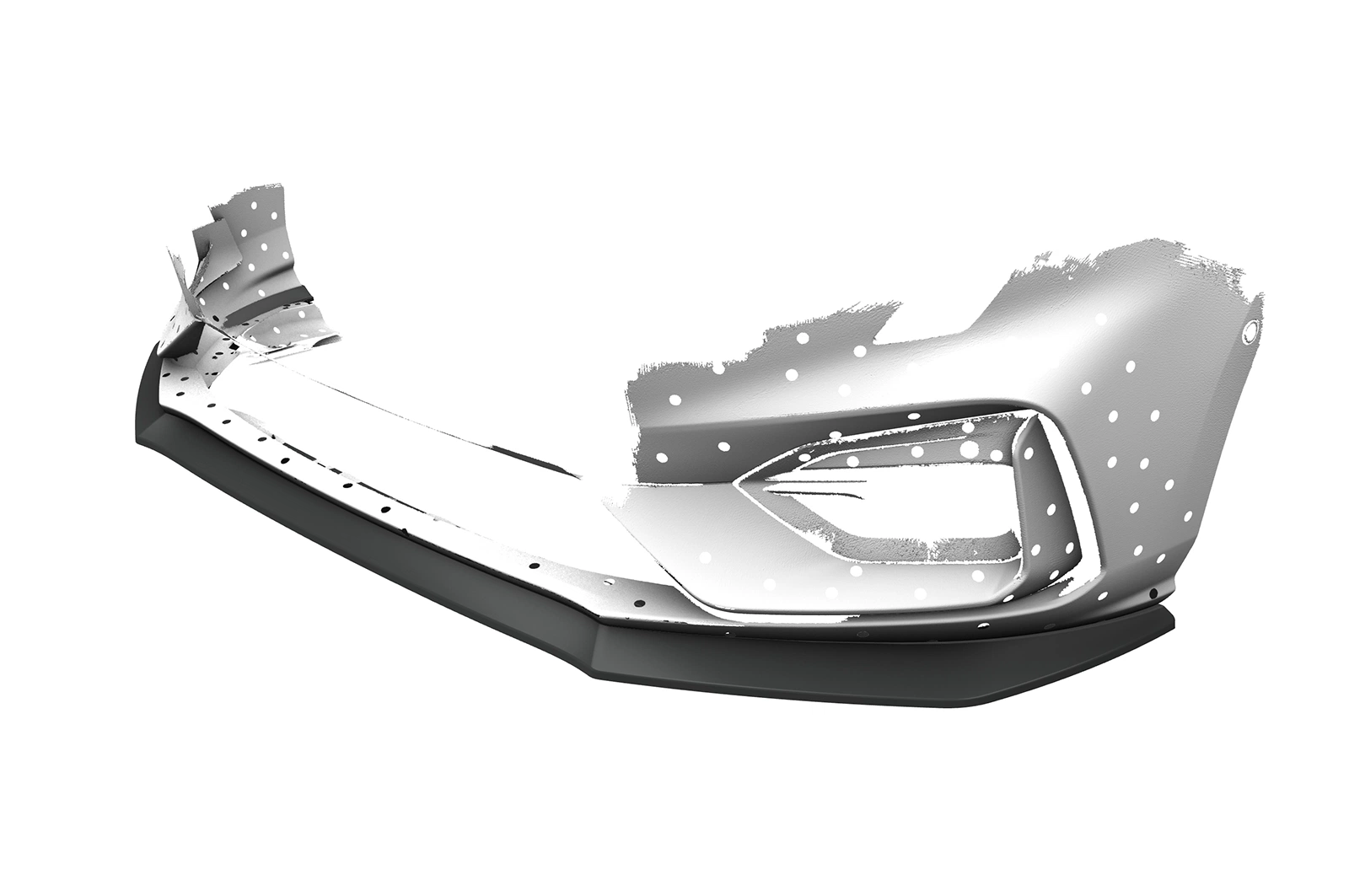 Voorspoiler Ford Focus MK4 ST / ST-Line Glans Zwart – 2018– (ST-Line), 2019– (ST, Facelift)