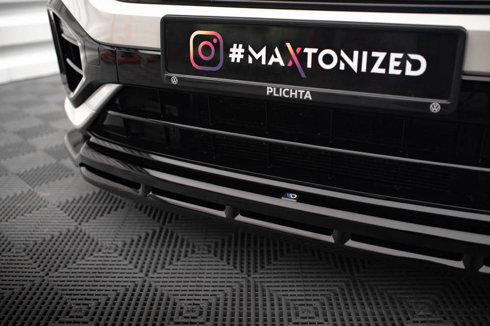 Voorspoiler V.1 Volkswagen T-Roc R FL Maxton Glans Zwart