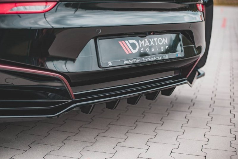 Achterspoiler BMW I8 Glanzend Zwart (met verticale bars)