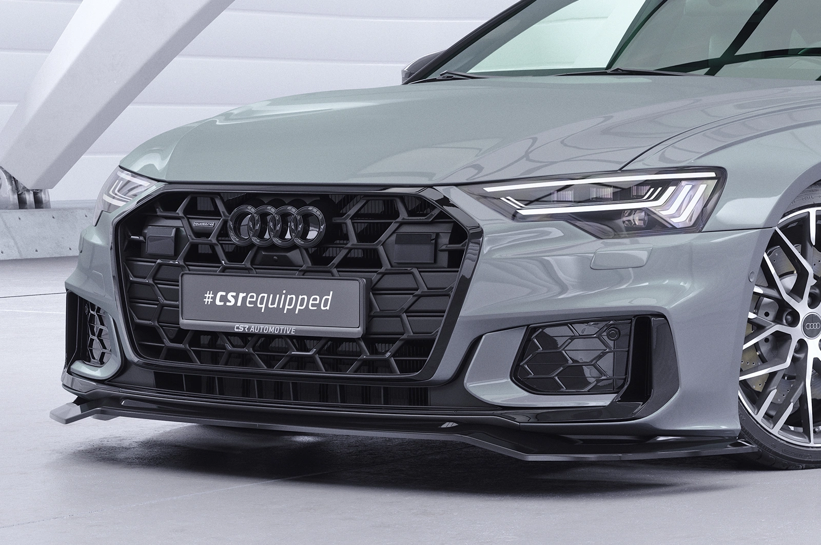 VoorspoilerAudi A6 / S6 C8 glans zwart