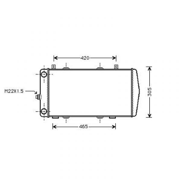 Radiator FELICIA 94->> 590x285 1.6 -AC