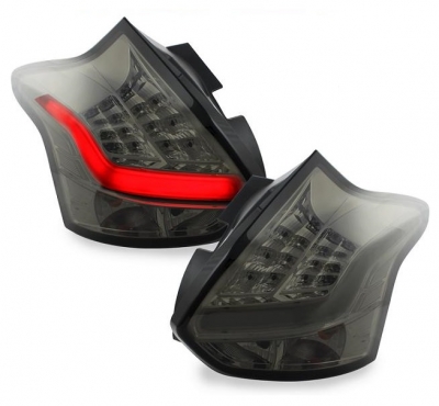 Taillights Ford Focus III 5 door 2011- LED red/Smoke