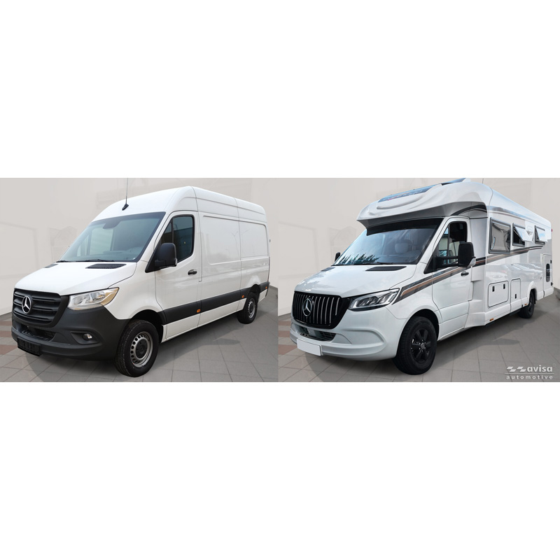 Avisa RVS bekerhouder afdekking (2 stuks)  Mercedes Sprinter III 2018- - Zwart