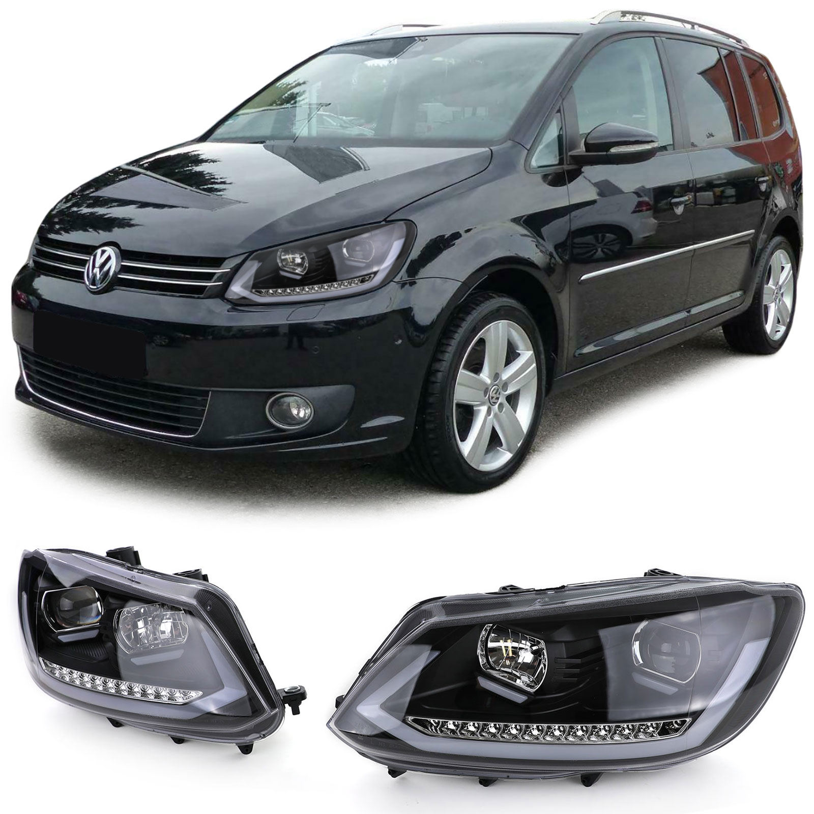 Faros VW Touran/Caddy Black