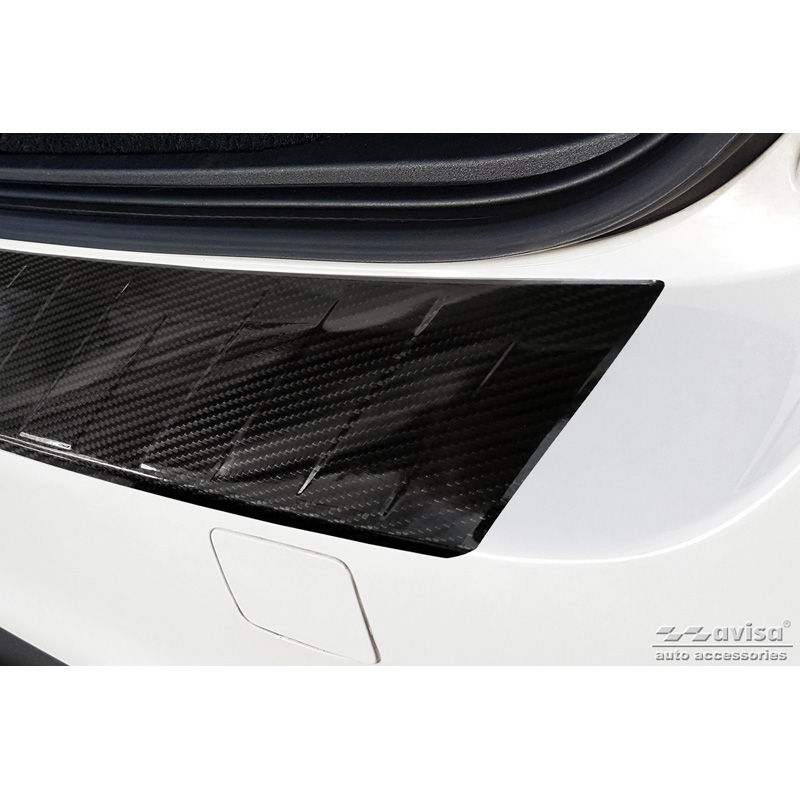 Echt 3D Carbon Achterbumperprotector  Volvo V70 III Facelift 2013-2016 'Ribs'