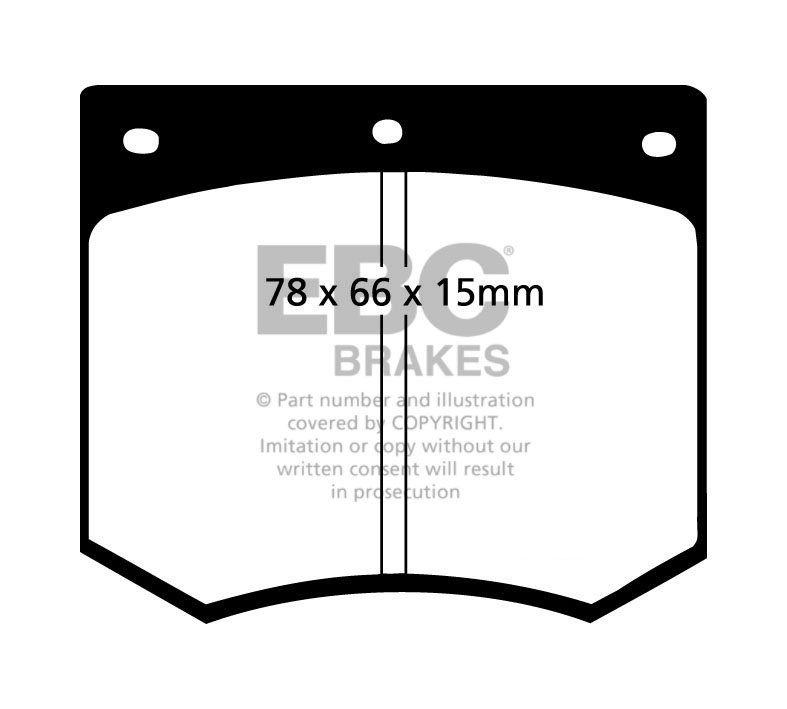 EBC Brakes TVR Tasmin 280 2.8 80-84 Remblokken voorzijde greenst