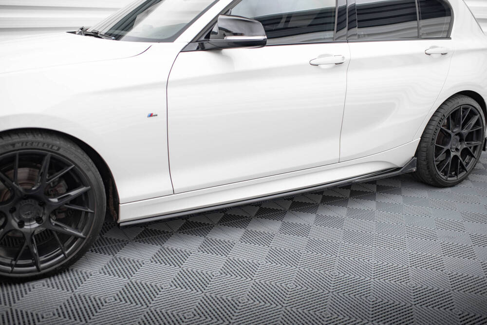 Zijskirts V.3 BMW 1 Serie M Pakket / M135i / M140i F20 / F21 FL Maxton Glans Zwart