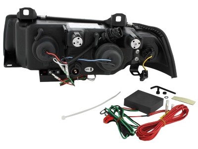 Headlights BMW E36 Sedan 92-98 Devil Eyes Dlite LED Black