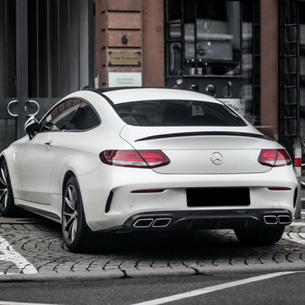 Achterspoiler Mercedes C205 C-Klasse Coupe AMG Look Mat Zwart