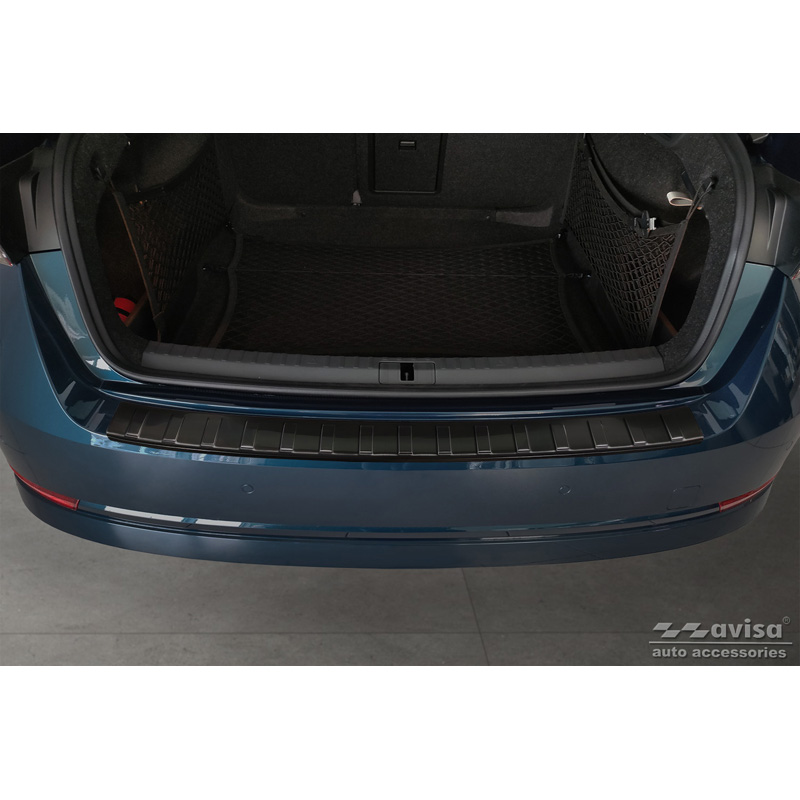 Zwart RVS Achterbumperprotector  Skoda Octavia IV Liftback 2020-2024 & FL 2024- 'Ribs'