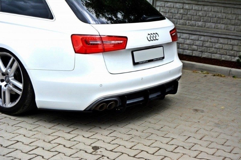 Achter Diffusers & Achterzij Spoilers Audi A6 S-Line C7 (Uitlaat 1X2)