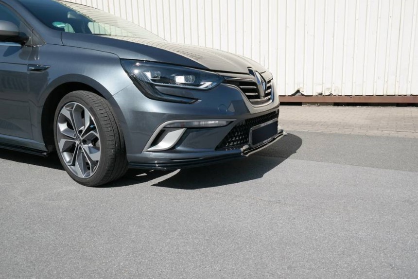 Voorspoiler Renault Megane 4 GT-Line Maxton Design glans zwart
