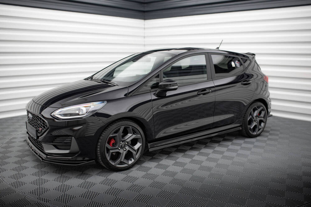 Zijskirts V.5 Ford Fiesta ST / ST Line Mk8  Maxton Glans Zwart
